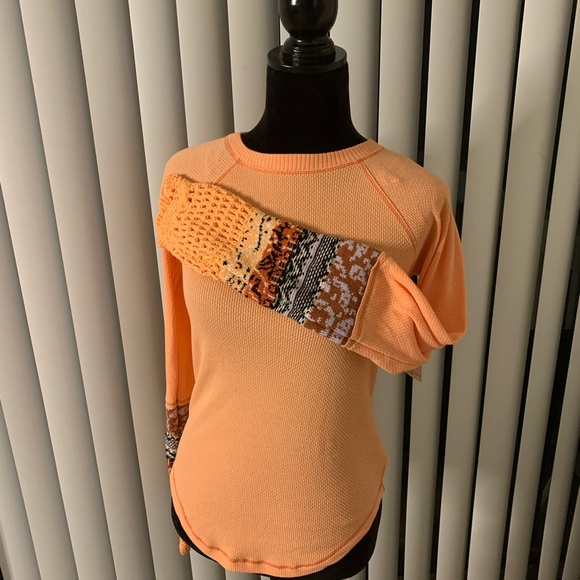 Free People In The Mix Cuff Top desert Orange - Picture 5 of 8